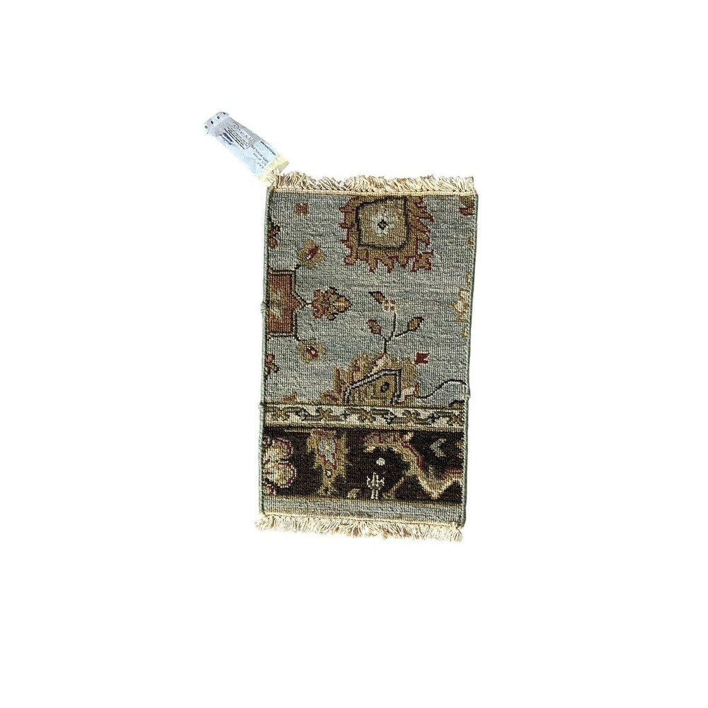 VTG Soumak Rug Tribal Handmade Wool Small Rug Runner 12”x20” India